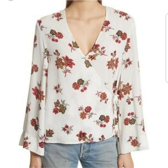A.L.C Ray Silk Wrap Blouse- 0 - Picture 1 of 11